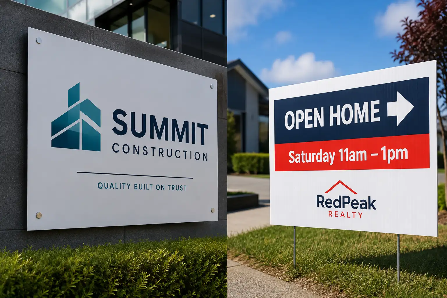 ACM and corflute custom business signs in New Zealand